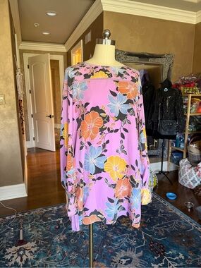 French Connection Pink Floral Pull-On Tunic